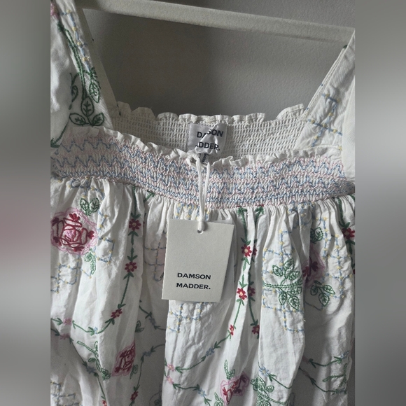 NWT Damson Madder Lulu Mini Dress With Rose Embroidery - Picture 4 of 6